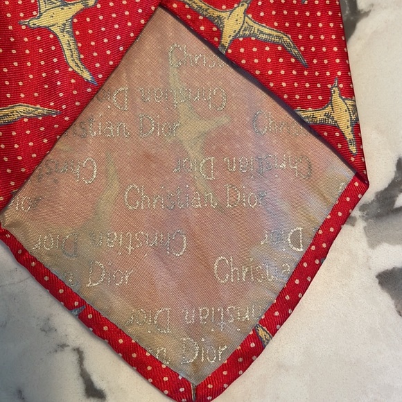 Vintage Christian Dior tie with seagulls - Picture 3 of 5